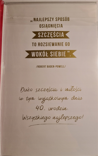 kartka urodzinowa na 40 lat 13 cm *20,5 cm 12789831182