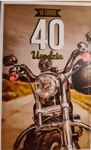 kartka urodzinowa na 40 lat  13 cm *20,5 cm  12789830071
