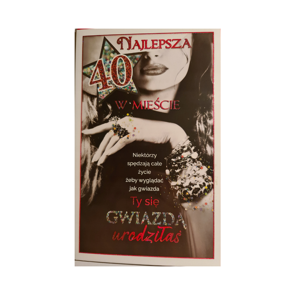 kartka urodzinowa na 40 lat 13 cm *20,5 cm  12789812045