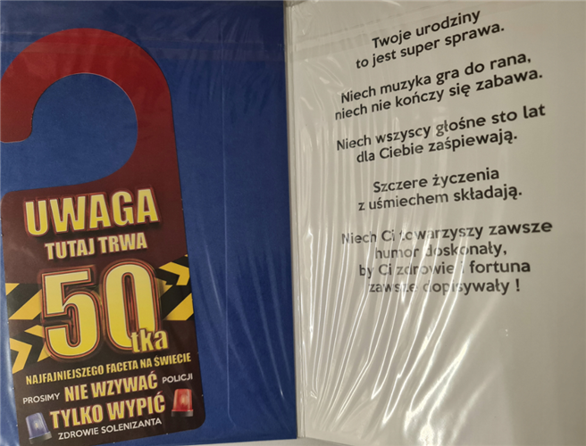 kartka urodzinowa na 50 lat 13cm x 20,5 cm 12760409543