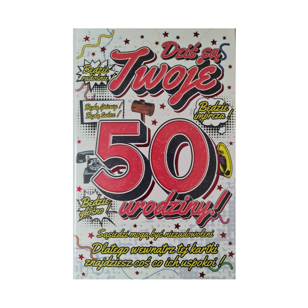kartka urodzinowa na 50 lat 13cm x 20,5 cm 12760405185