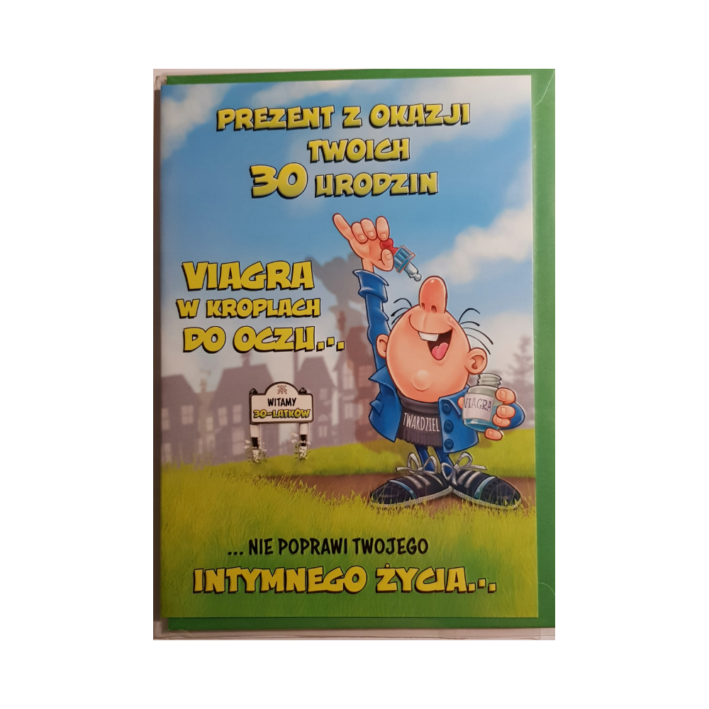kartka urodzinowa na 30 lat  28,5 cm *41,7 cm 10485666021 16897829678
