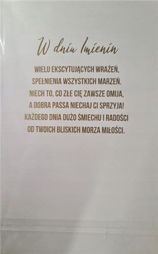 Kartki imieninowe Kartki na imieniny Karnety 13 cm *20,4 cm 13189425284