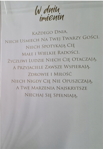 Kartki imieninowe Kartki na imieniny Karnety 13 cm *20,4 cm 13189421955