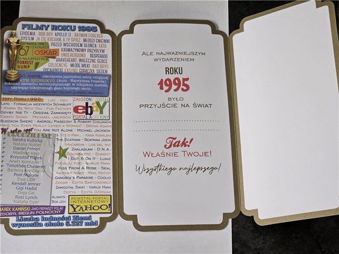 kartka urodzinowa na 30 lat 11,5 cm *21,5 cm 16897829356
