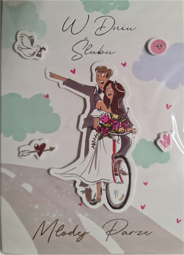 pamiątka na ślub, kartka na ślub 12,7 cm *17,8 cm 13189902501