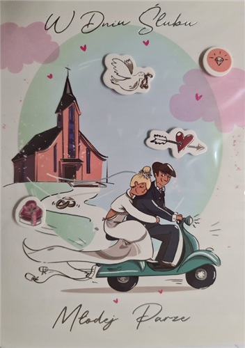 pamiątka na ślub, kartka na ślub 12,7 cm *17,8 cm 13189898834