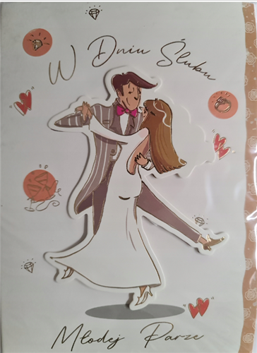 pamiątka na ślub, kartka na ślub 12,7 cm *17,8 cm 13189896307