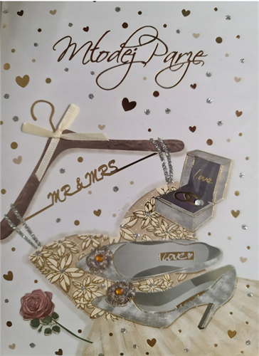pamiątka na ślub, kartka na ślub 12,7 cm *17,8 cm 13189890756