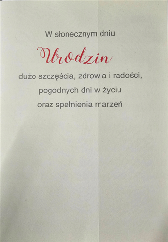 Kartki urodzinowe kartka urodzinowa  12 cm *16,5 cm 13256246548