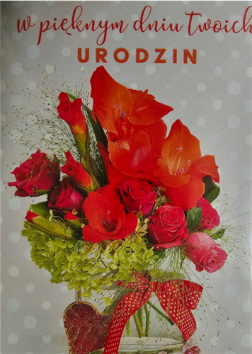 Kartki urodzinowe kartka urodzinowa  12 cm *16,5 cm 13256255496