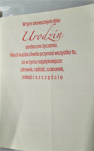 Kartki urodzinowe kartka urodzinowa  12 cm *16,5 cm 13256259202