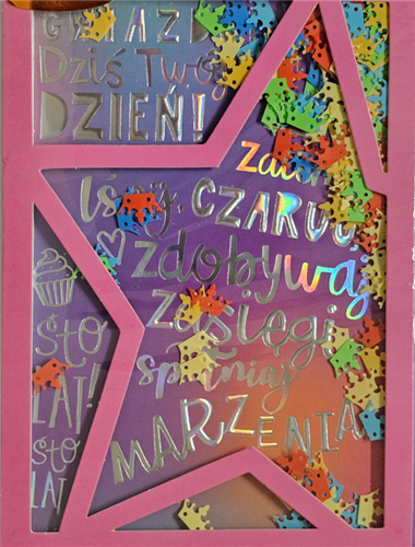 Kartki urodzinowe kartka urodzinowa WESOŁE konfetti 11,7 cm *16,7 cm 13490511622