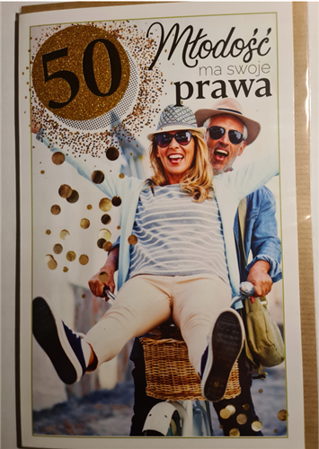 kartka urodzinowa na 50 lat 13cm x 20,5 cm 16897830122