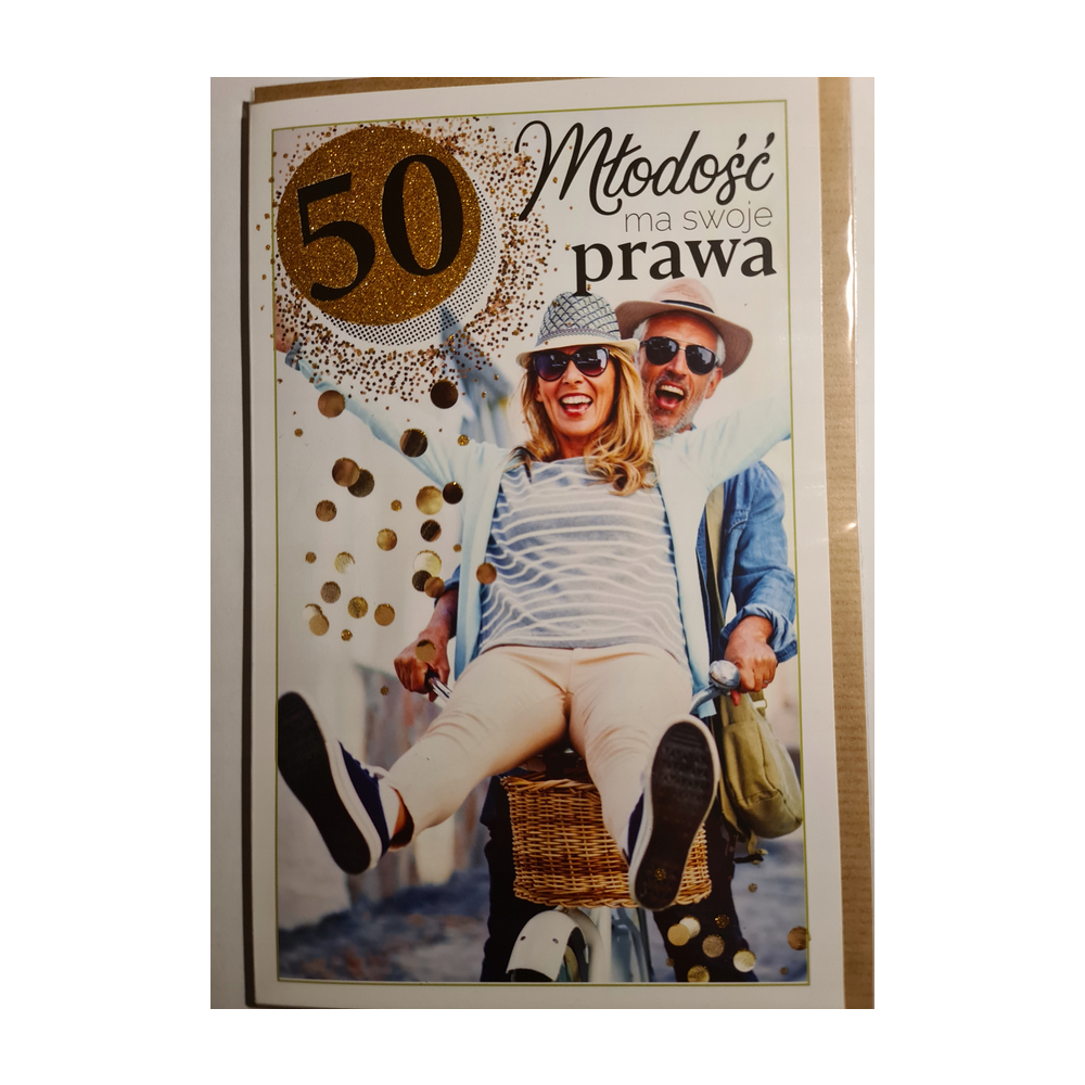 kartka urodzinowa na 50 lat 13cm x 20,5 cm 16897830122