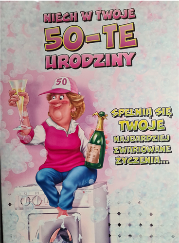 kartka urodzinowa na 50 lat 15,5cm x 22 cm 13455046810