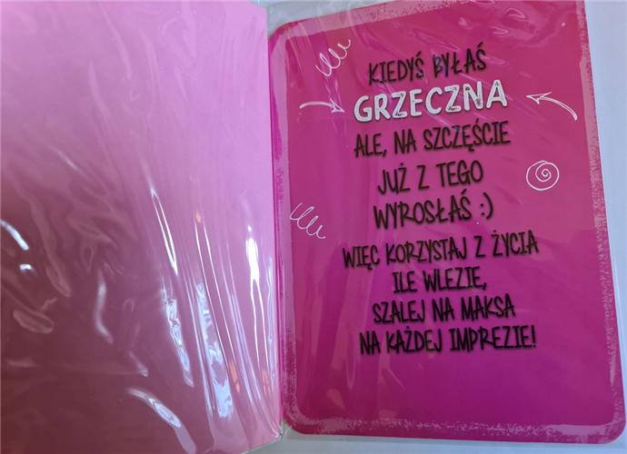Kartki urodzinowe kartka urodzinowa WESOŁE Zabawna 12,7 cm *17,9 cm 16897830208
