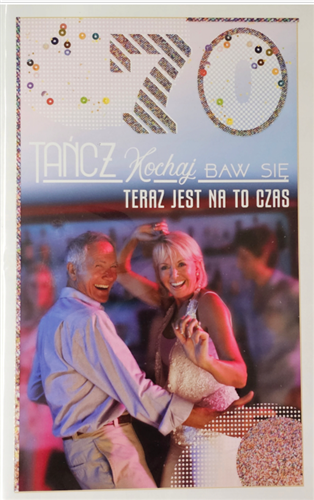 kartka urodzinowa na 70 lat 13 cm *20,5 cm 13455040903