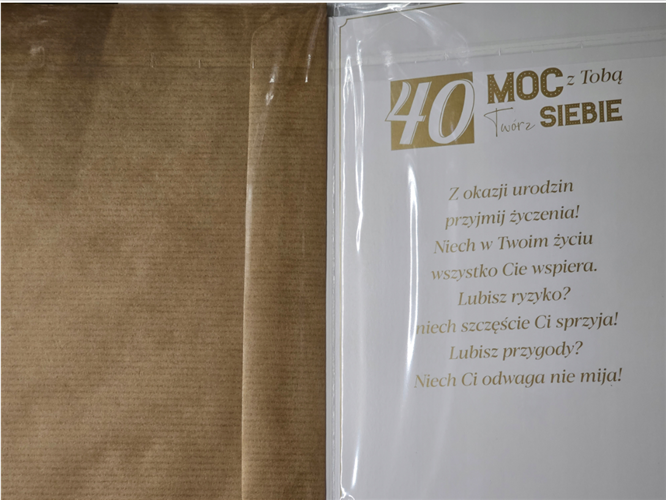 kartka urodzinowa na 40 lat czterdziestkę 13 cm *20,5 cm  13455039006