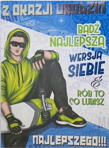 Kartki urodzinowe kartka urodzinowa WESOŁE Zabawna 11,7 cm *16,8 cm 16897830253