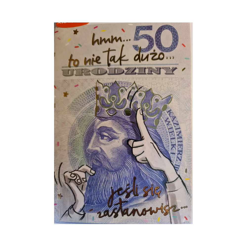 kartka urodzinowa na 50 lat 11,7 cm *16,7cm 13347174148