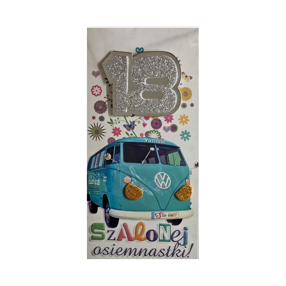 kartka na osiemnastkę kartka na 18 kartki WESOŁE 10,5 cm *21,5 cm 13540303106