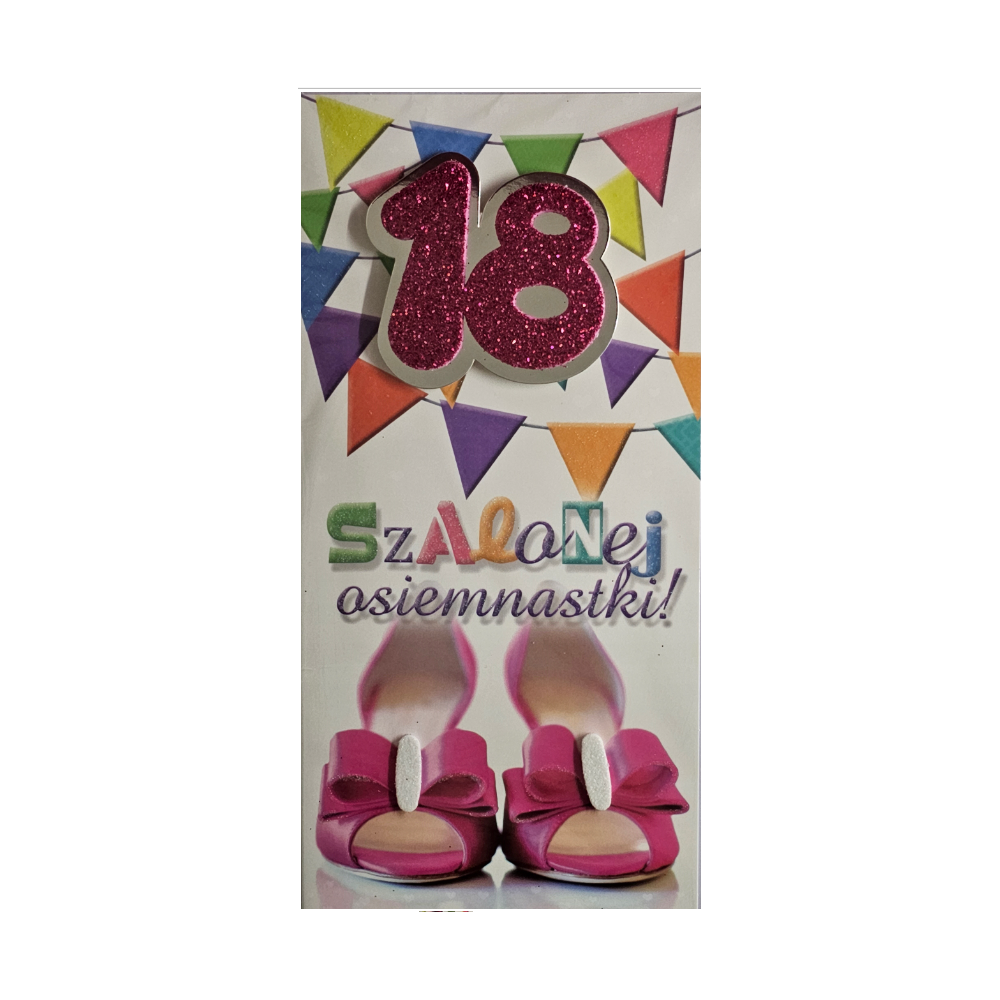 kartka na osiemnastkę kartka na 18 kartki WESOŁE 10,5 cm *21,5 cm 13540300465
