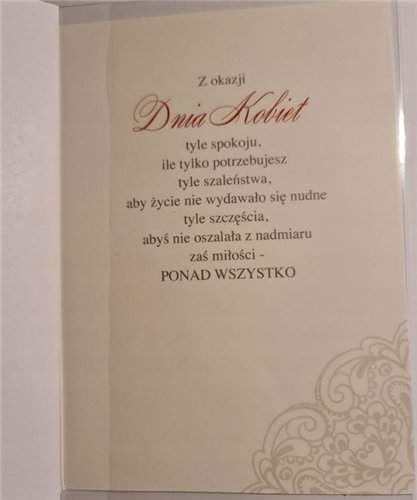 kartki z okazji dnia Kobiet, 8 Marca  11,7 cm *16,8 cm 17220386280