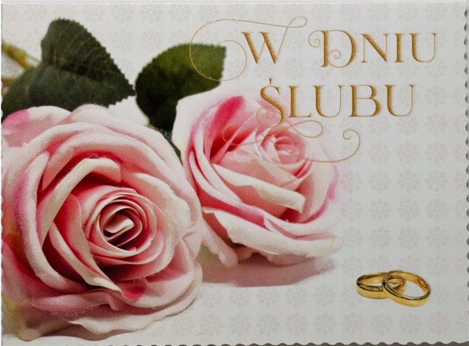 pamiątka na ślub, kartka na ślub, pocztówka ślubna 12 cm *16,5 cm 13540409500