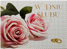 pamiątka na ślub, kartka na ślub, pocztówka ślubna 12 cm *16,5 cm 13540409500