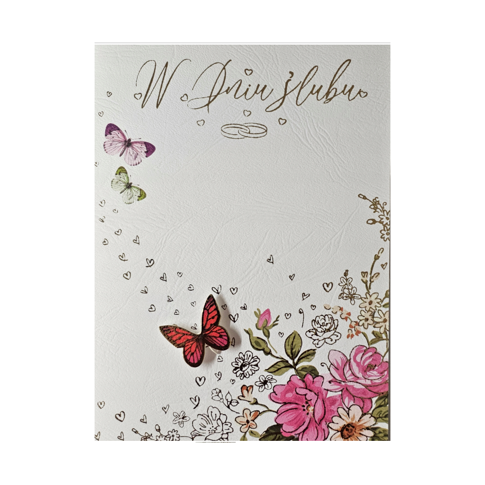 pamiątka na ślub, kartka na ślub, pocztówka ślubna 13,2 cm *18,5 cm 13540443900