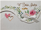 pamiątka na ślub, kartka na ślub, pocztówka ślubna  13,6 cm *18,2 cm 13540459347