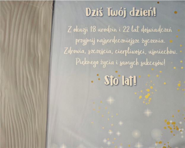kartka urodzinowa na 40 lat czterdziestkę 25 x 35 13540509549