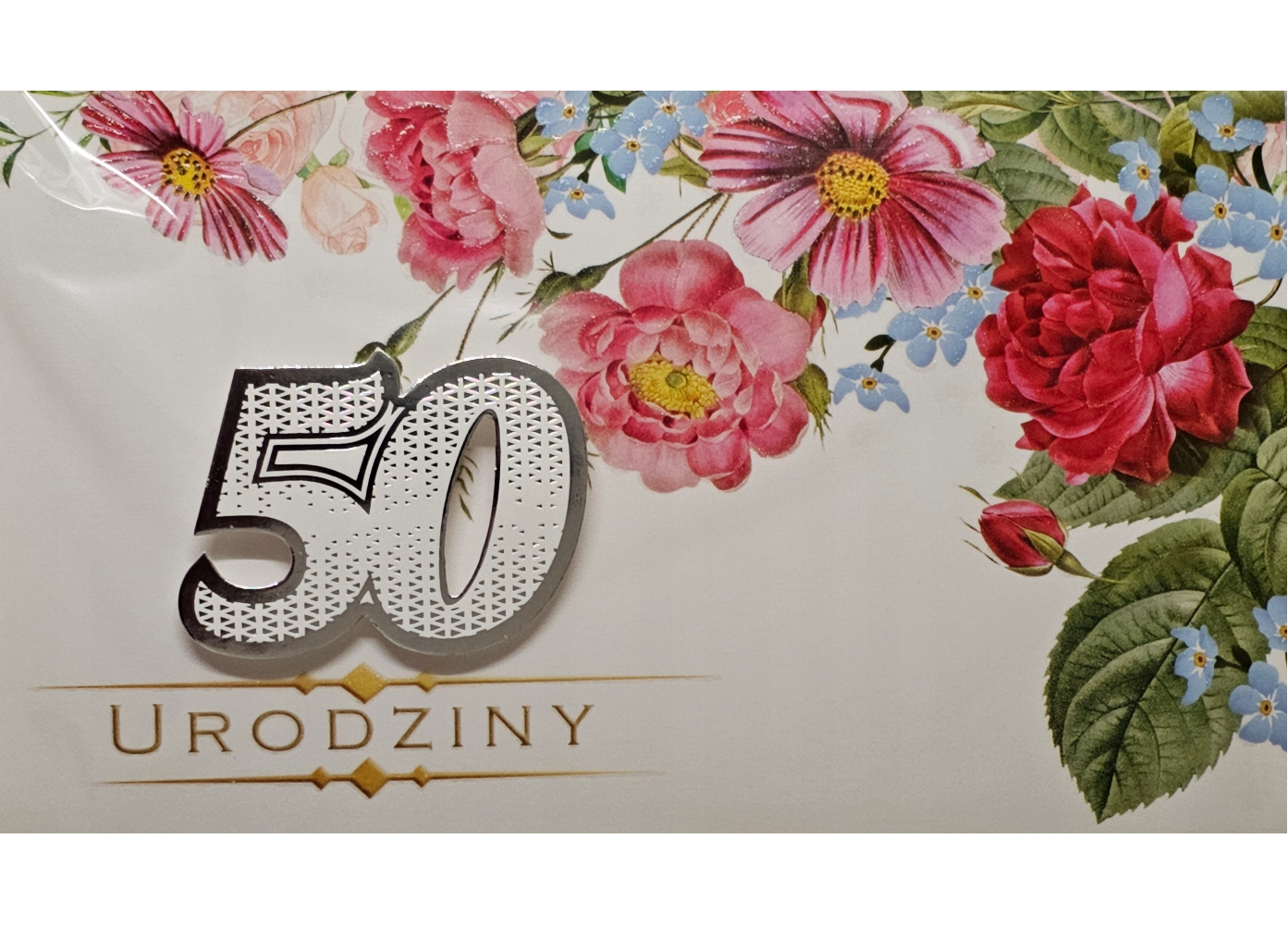kartka urodzinowa na 50 lat  11,4 cm *19 cm 16092912800