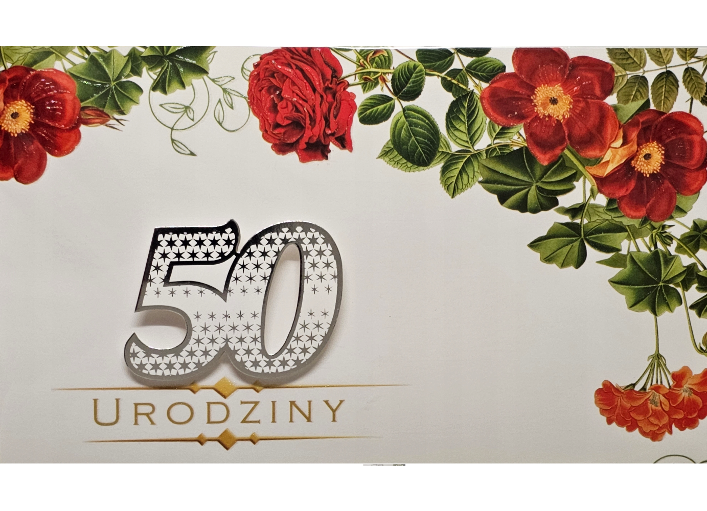 kartka urodzinowa na 50 lat 11,4 cm *19 cm 13540515184