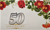 kartka urodzinowa na 50 lat 11,4 cm *19 cm 13540515184