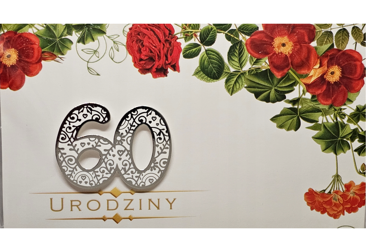 kartka urodzinowa na 60 lat 11,4 cm *19 cm 13540520285