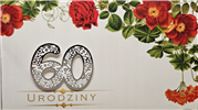 kartka urodzinowa na 60 lat 11,4 cm *19 cm 13540520285