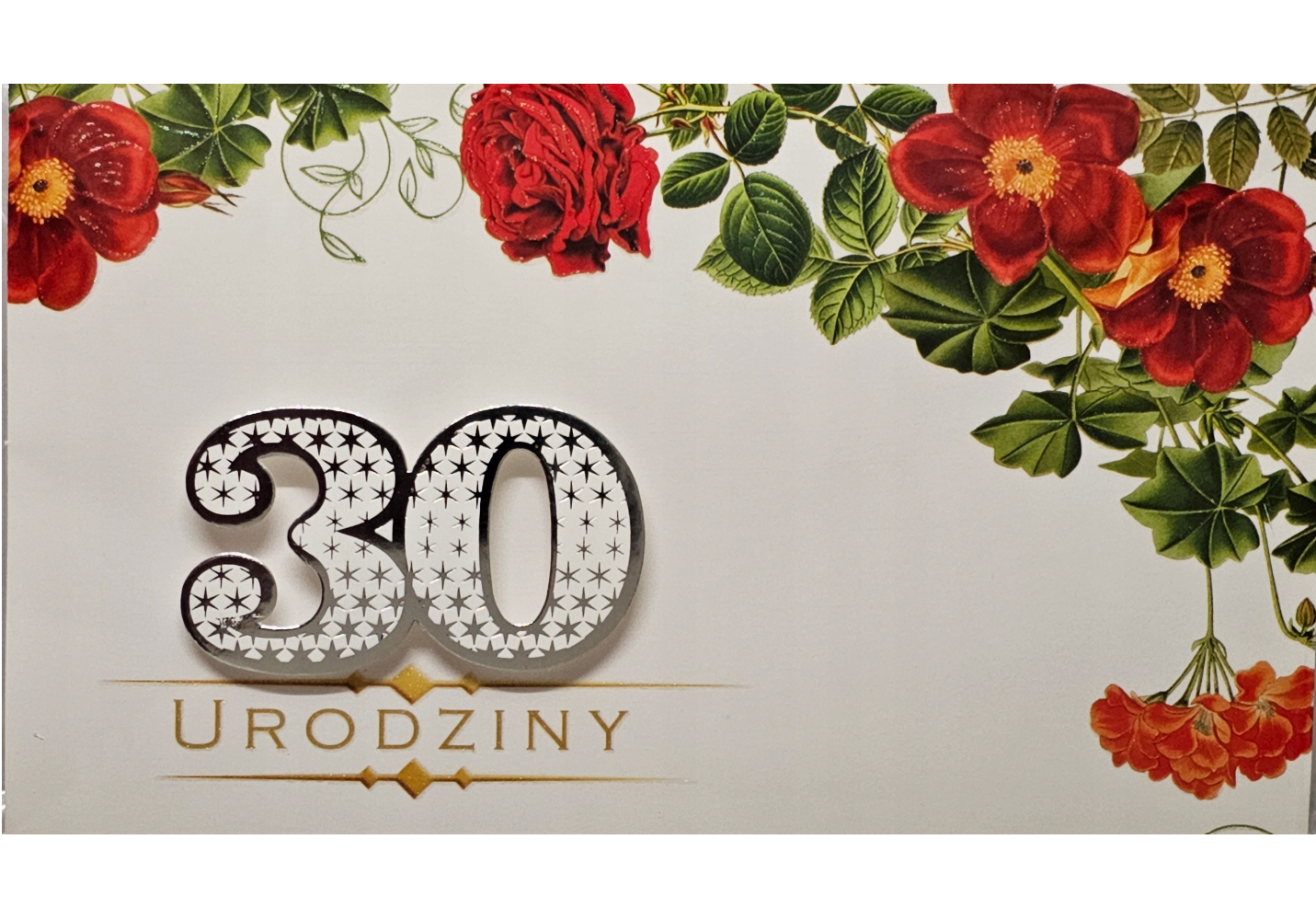 kartka urodzinowa na 30 lat  11,4 cm *19 cm 13540523154