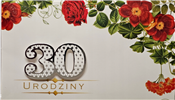 kartka urodzinowa na 30 lat  11,4 cm *19 cm 13540523154