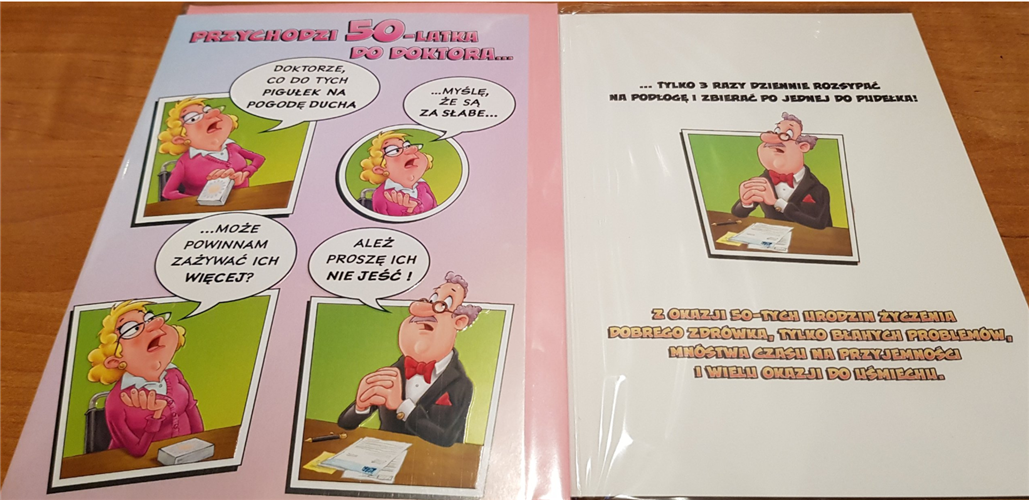 kartka urodzinowa na 50 lat  15,5cm x 22 cm 7364042452