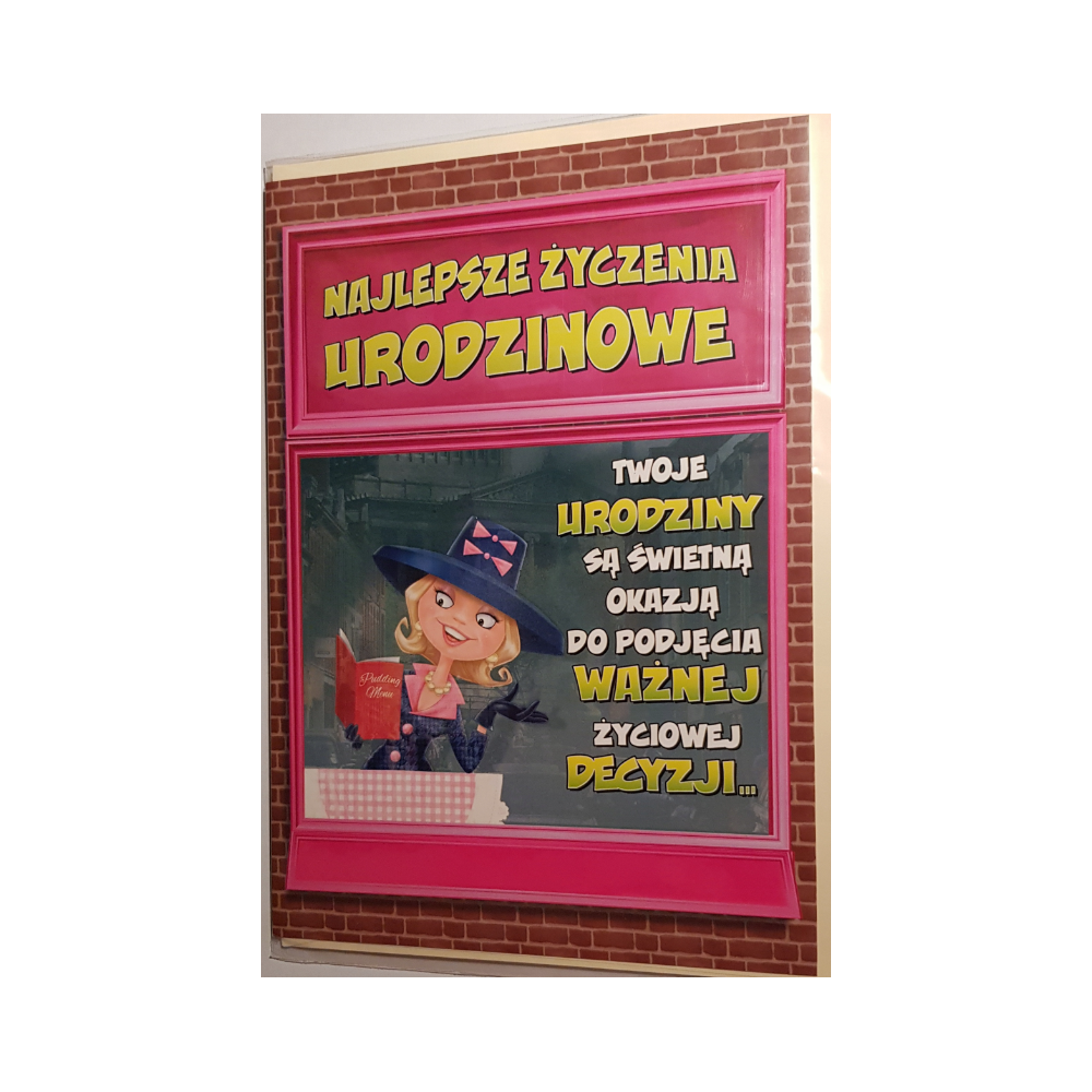Kartki urodzinowe kartka urodzinowa WESOŁE Zabawna 15,5 cm *22 cm  7364122259