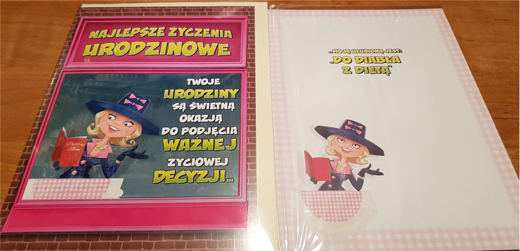 Kartki urodzinowe kartka urodzinowa WESOŁE Zabawna 15,5 cm *22 cm  7364122259