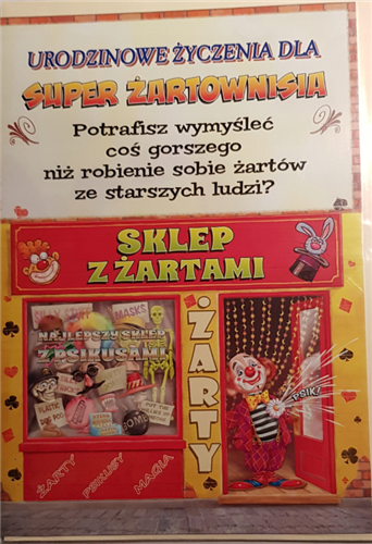 Kartki urodzinowe kartka urodzinowa WESOŁE Zabawna 15,5 cm *22 cm 7364123491