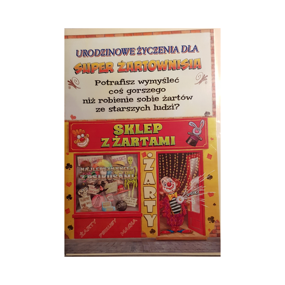 Kartki urodzinowe kartka urodzinowa WESOŁE Zabawna 15,5 cm *22 cm 7364123491