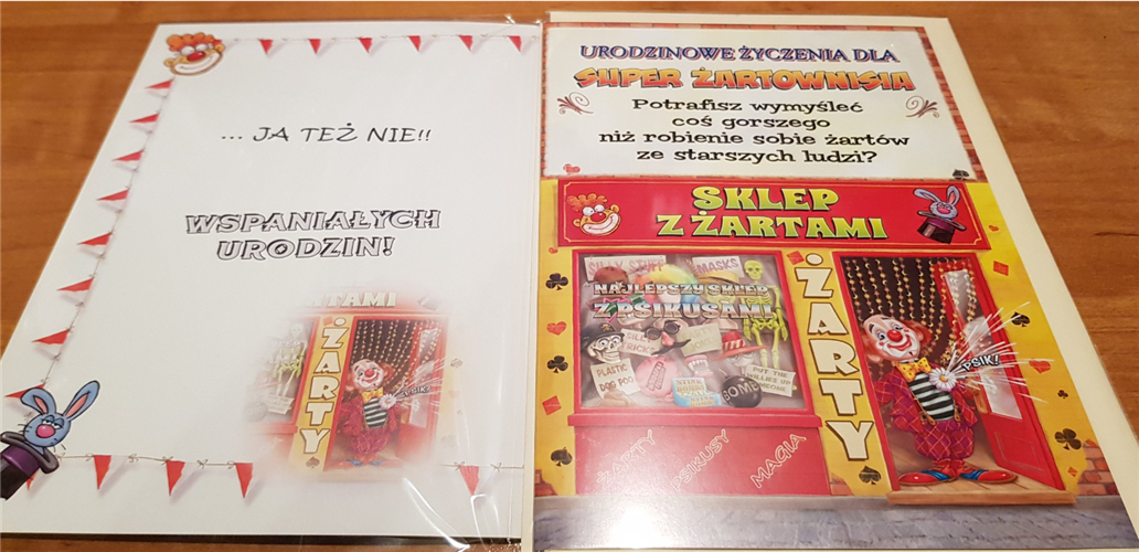 Kartki urodzinowe kartka urodzinowa WESOŁE Zabawna 15,5 cm *22 cm 7364123491