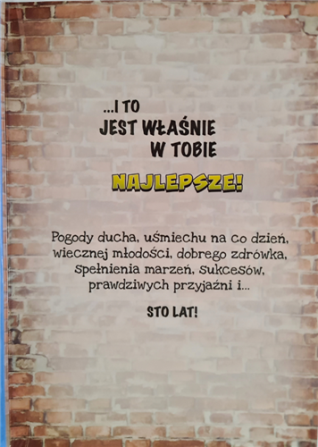 kartka urodzinowa na 40 lat czterdziestkę  15,5 cm *22 cm 7499306125