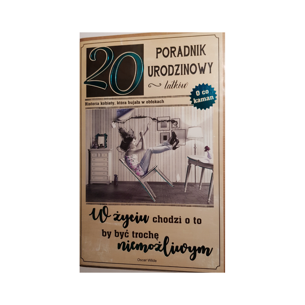 kartka na dwudziestkę kartka na 20 kartki WESOŁE 13 cm *20,5 cm 7622182994