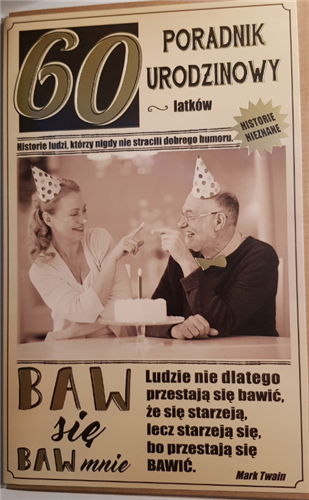 kartka urodzinowa na 60 lat sześćdziesiąte urodziny  13 cm *20,4 cm  7622251324