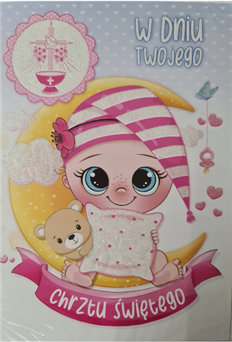 pamiątka na Chrzest Święty, Kartka na Chrzest  11,5 cm *16,5 cm 10692242892